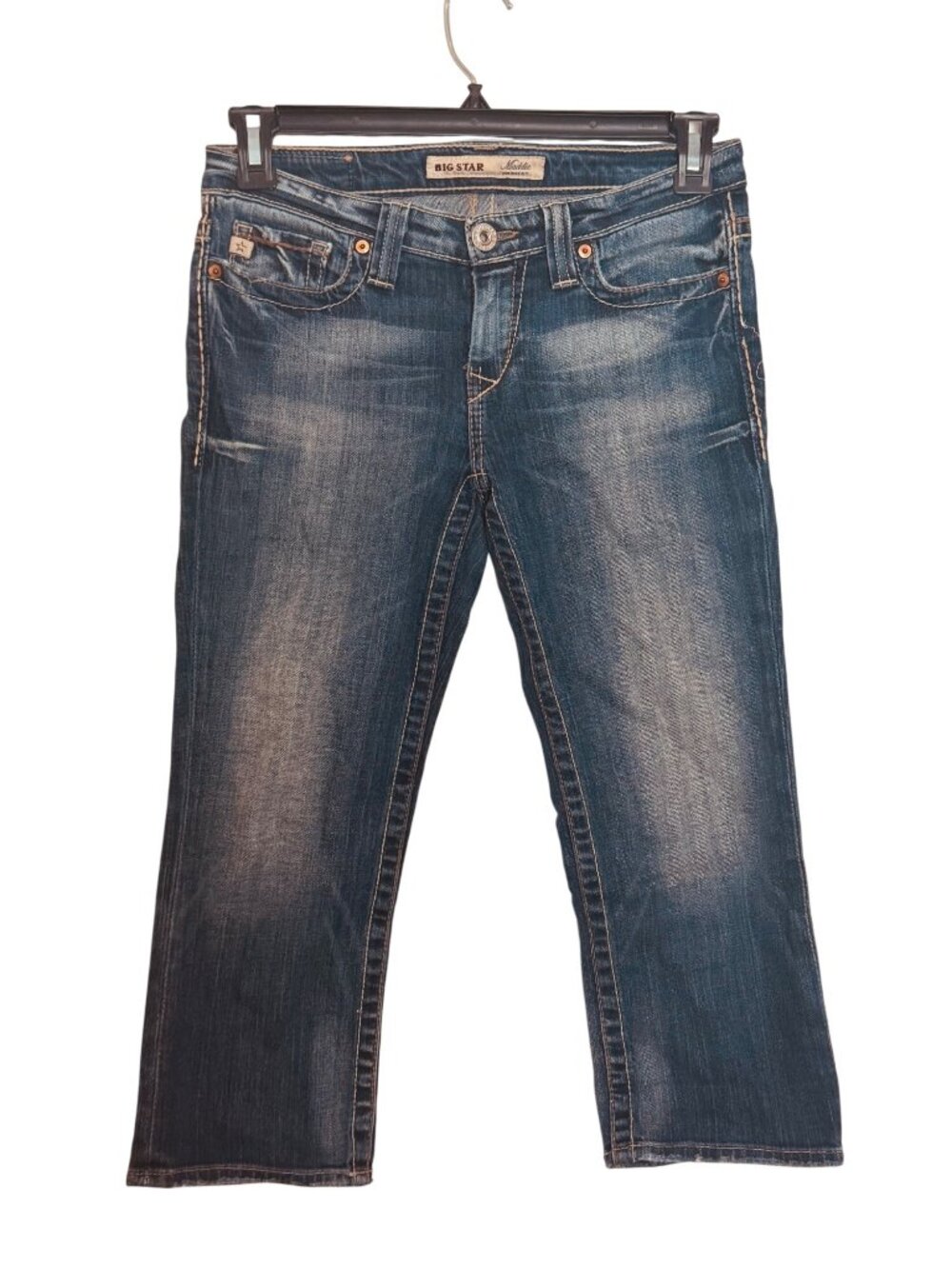 Big Star Maddie Mid Rise Bootcut Jeans Size 25 Blue Denim Made In USA